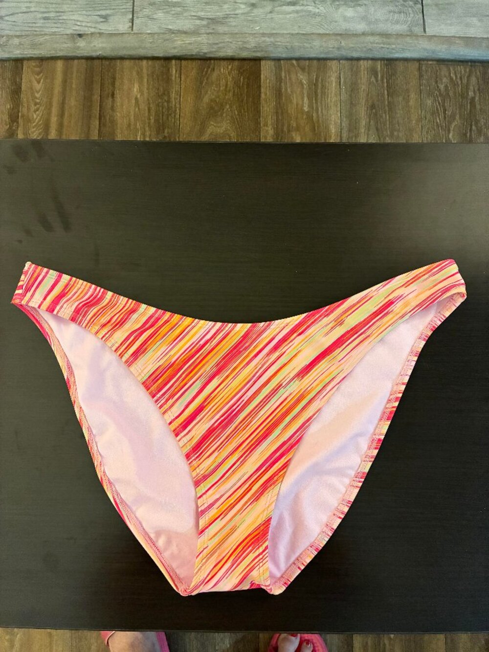 Colorful, striped high leg swim bottom by Wild Fable size XL (16)